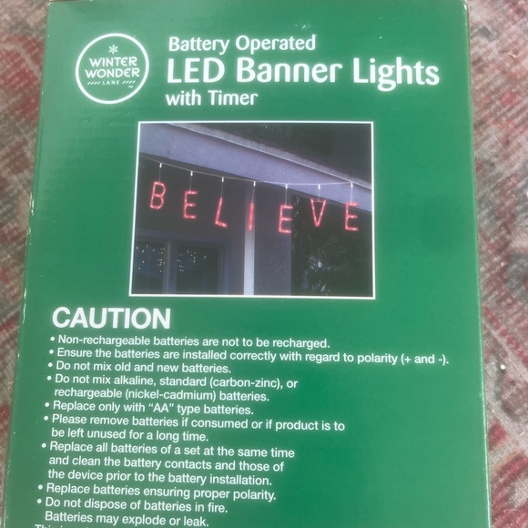 Winter Wonder LED Banner Lights with Timer - Picture 3 of 3